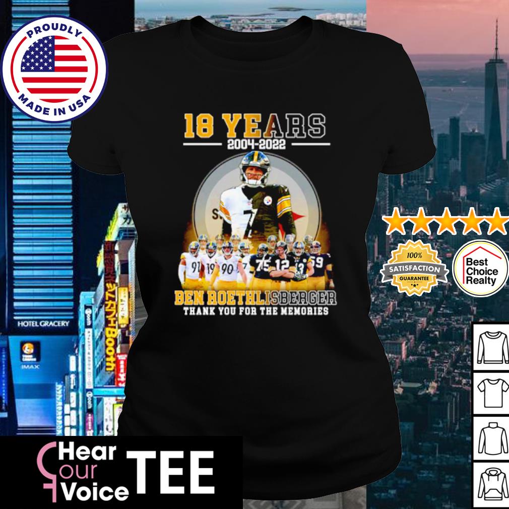 Ben Roethlisberger 2004-2022 Thank You For The Memories Shirt