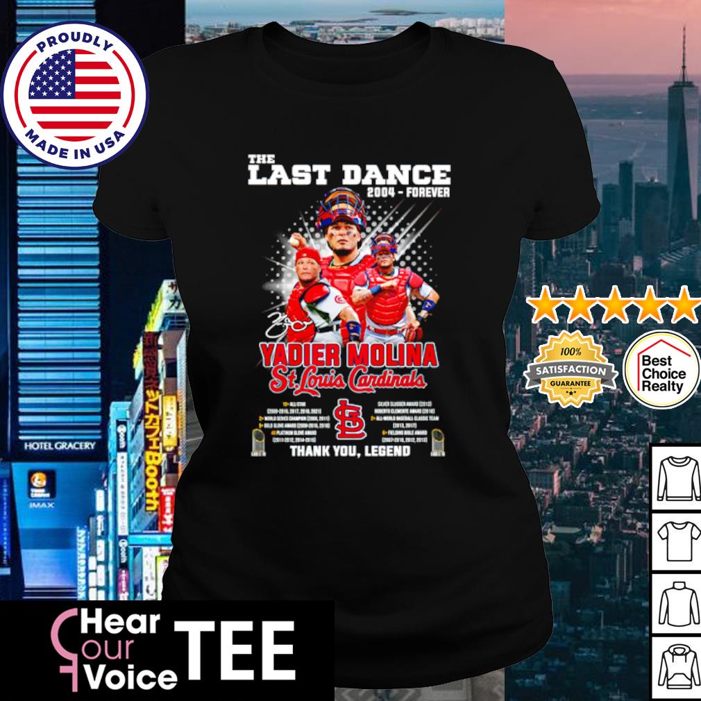 St Louis Cardinals Yadier Molina 2022 farewell tour The last dance 2004  shirt