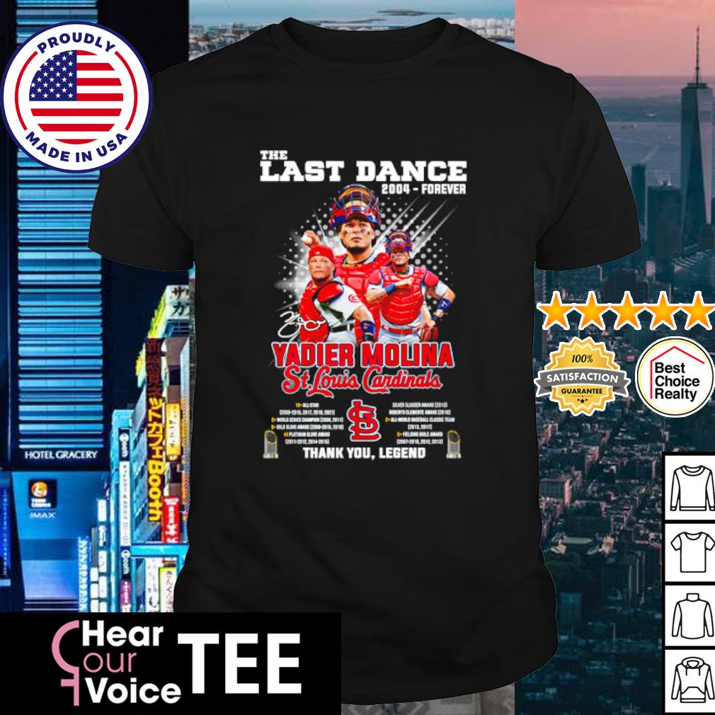 St Louis Cardinals Yadier Molina 2022 farewell tour The last dance 2004  shirt