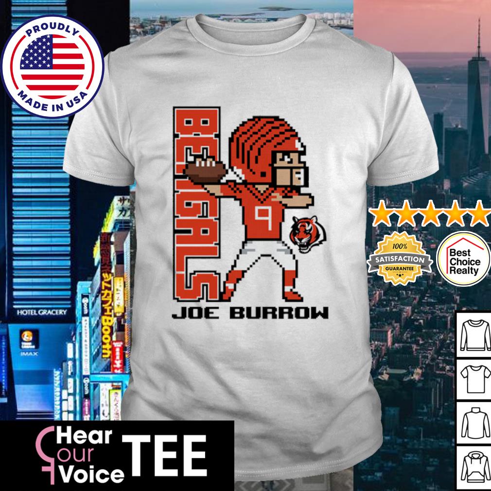 Joe Burrow Cincinnati Bengals Youth Pixel Player 2.0 shirt, hoodie