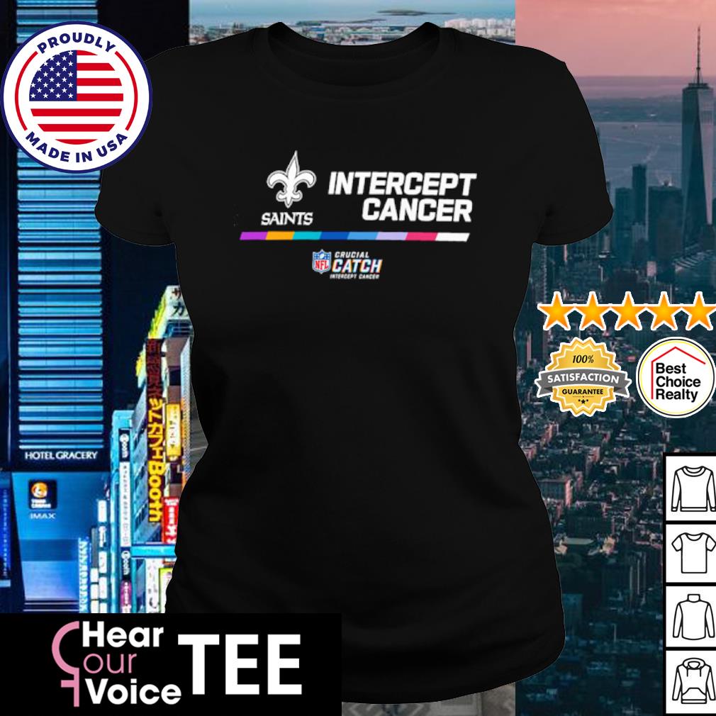 Intercept Cancer New Orleans Saints Black 2022 NFL Crucial Catch