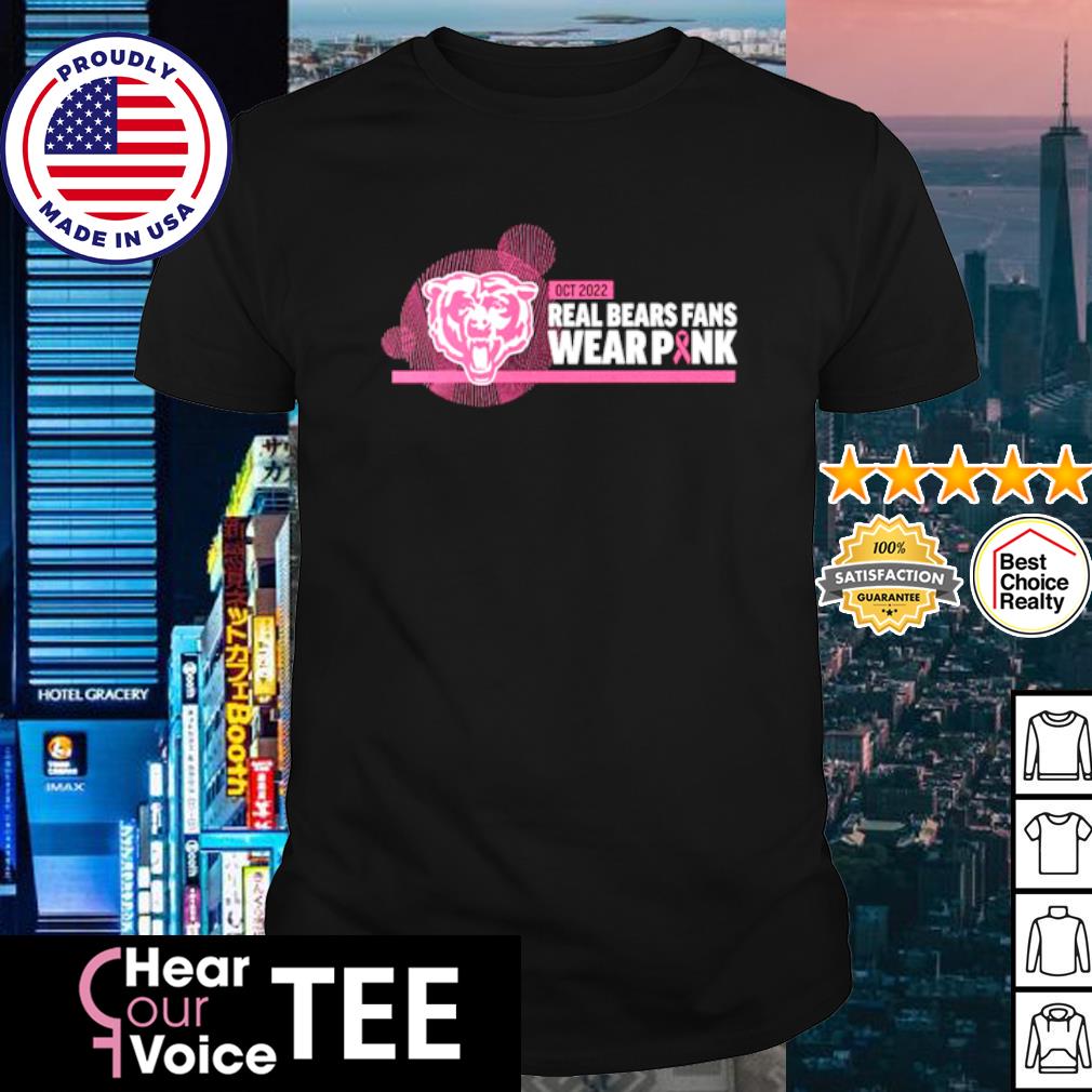 Chicago Bears and Bears Care 2022 real Bears fans Wear pink logo shirt,  hoodie, sweater, long sleeve and tank top