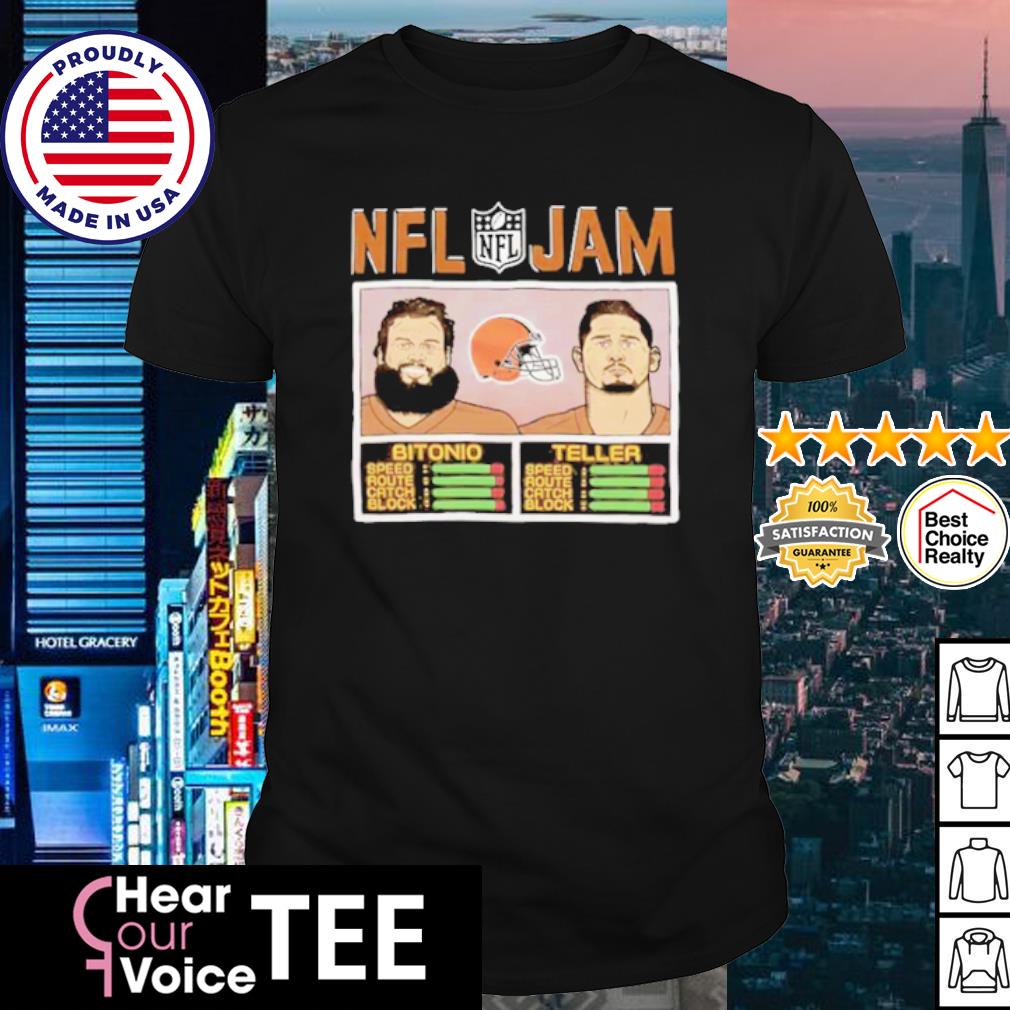 Shirts, Jacoby Brissett Nfl Jam Browns Bitonio And Teller Shirt Cleveland  Browns Shirt