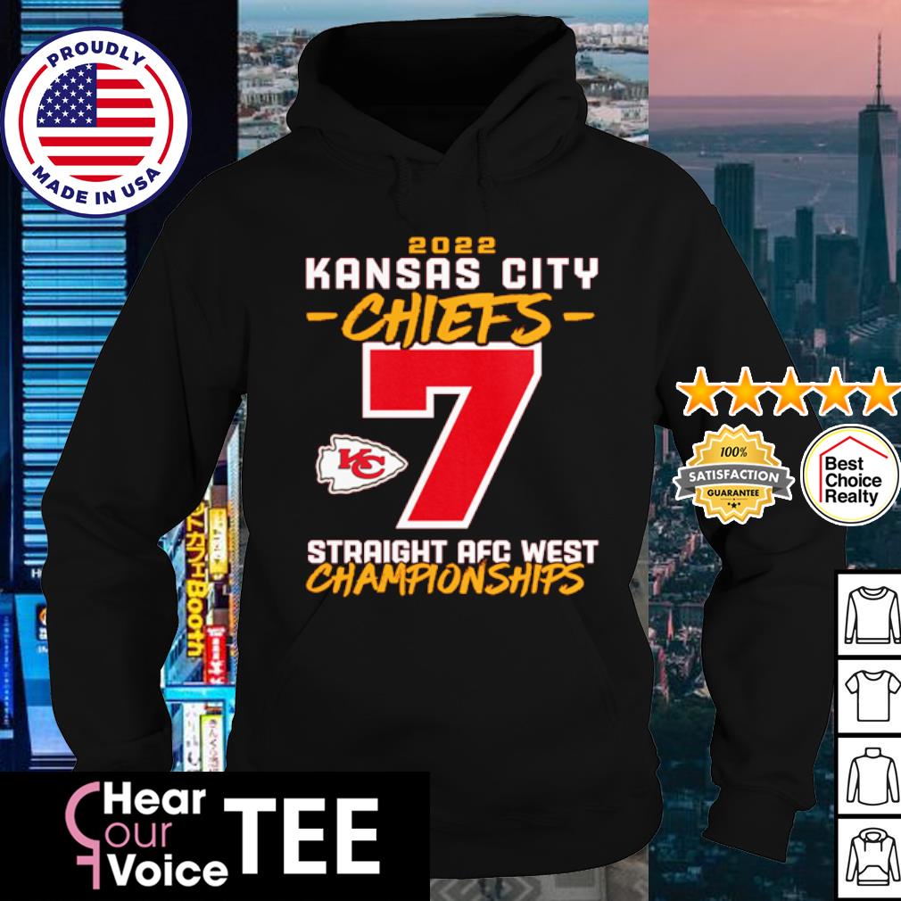 2022 Kansas City Chiefs Number 7 Straight Afc West Championships Shirt  Hoodie