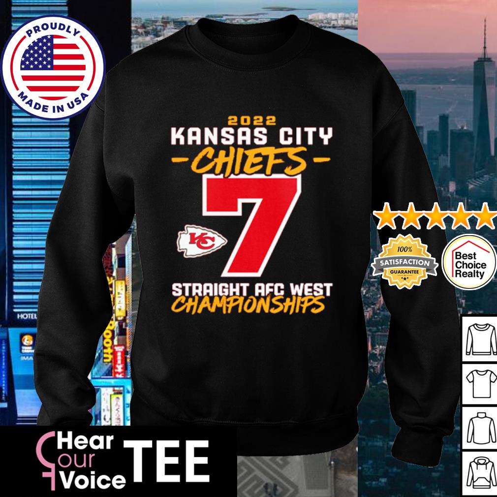 Official kansas city Chiefs seventh-straight afc west division championship  shirt, hoodie, sweater, long sleeve and tank top