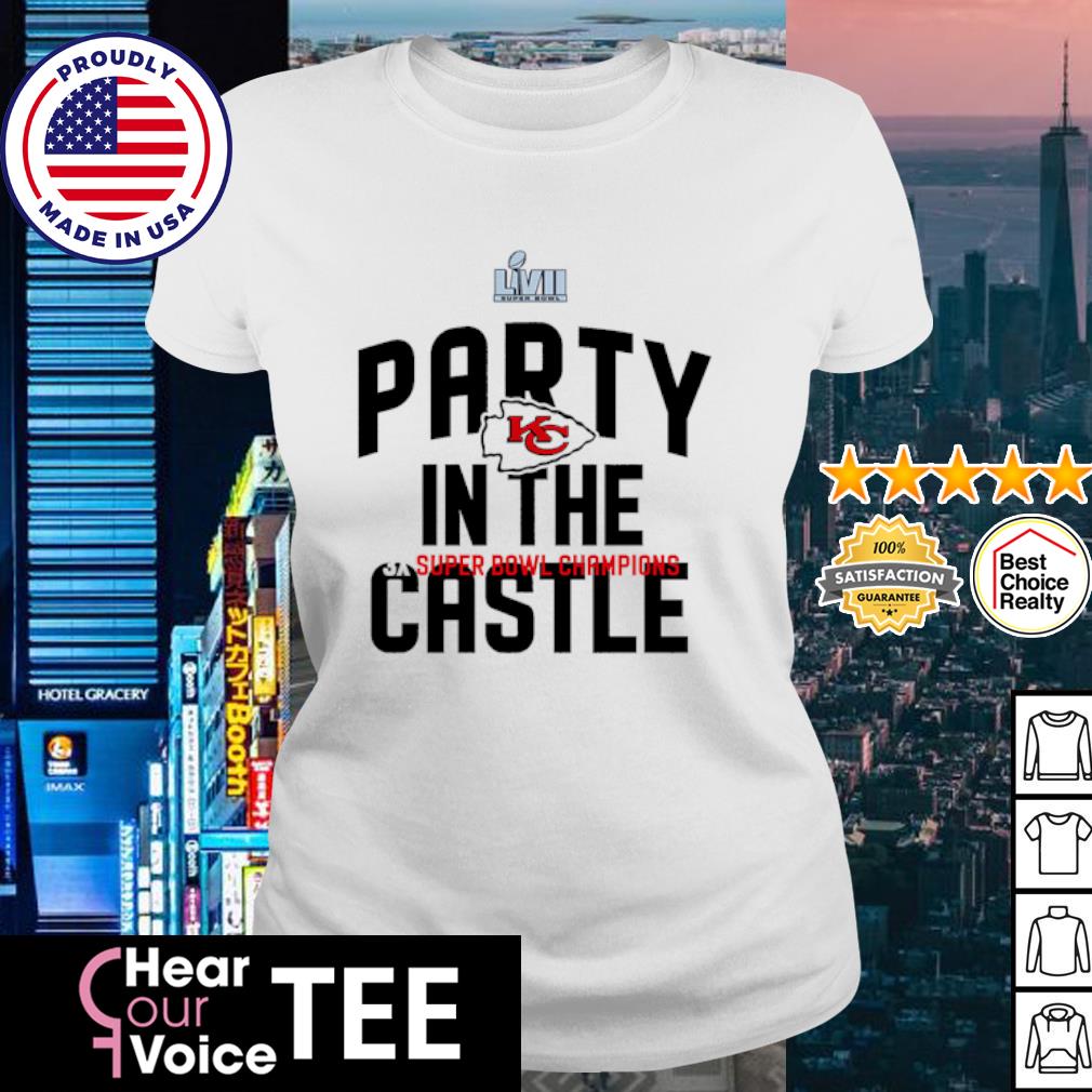 Kansas City Chiefs Party in the Castle 3X Super Bowl Champions shirt,  hoodie, sweater, long sleeve and tank top