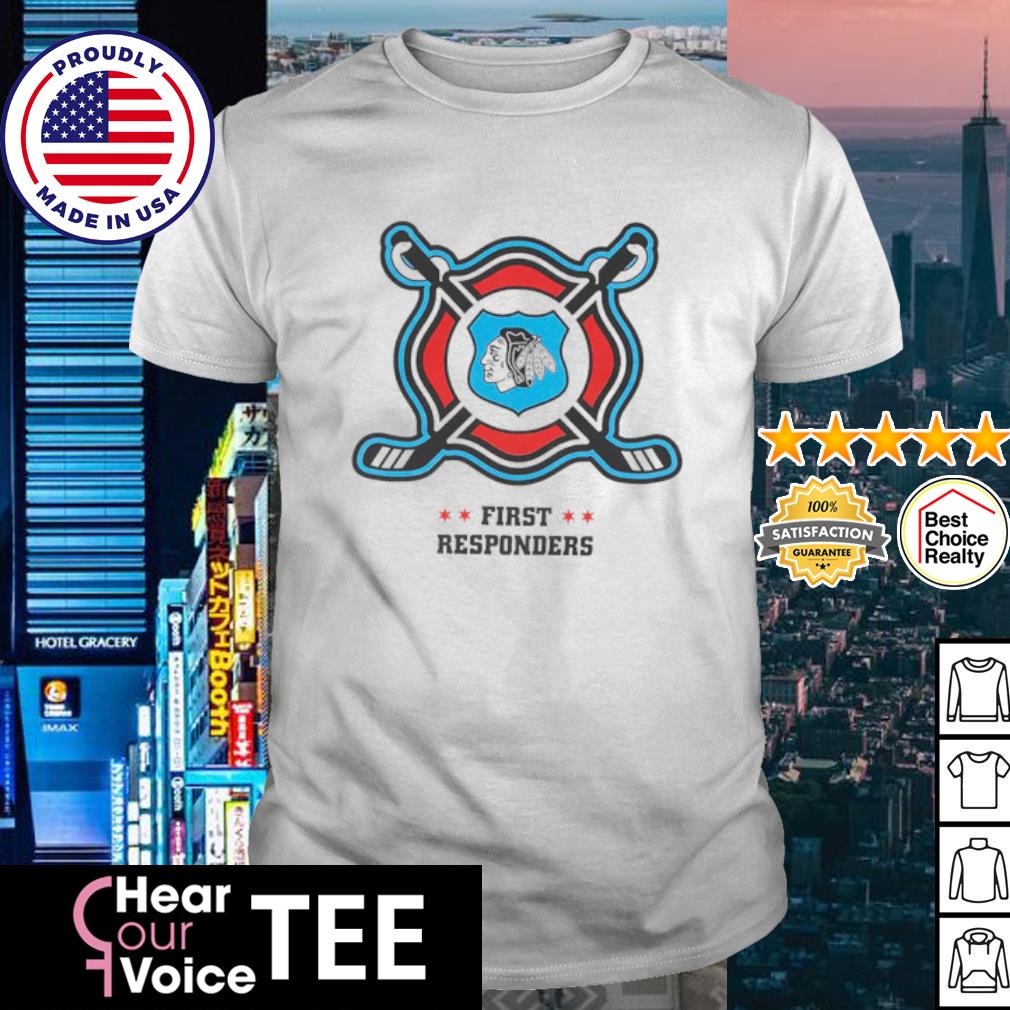 Official chicago Blackhawks first responders shirt, hoodie, sweater, long  sleeve and tank top