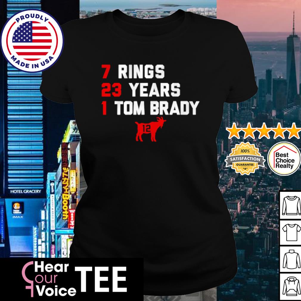 Tom Brady Goat 7 Rings 23 years 1 Tom Brady shirt, hoodie, sweater