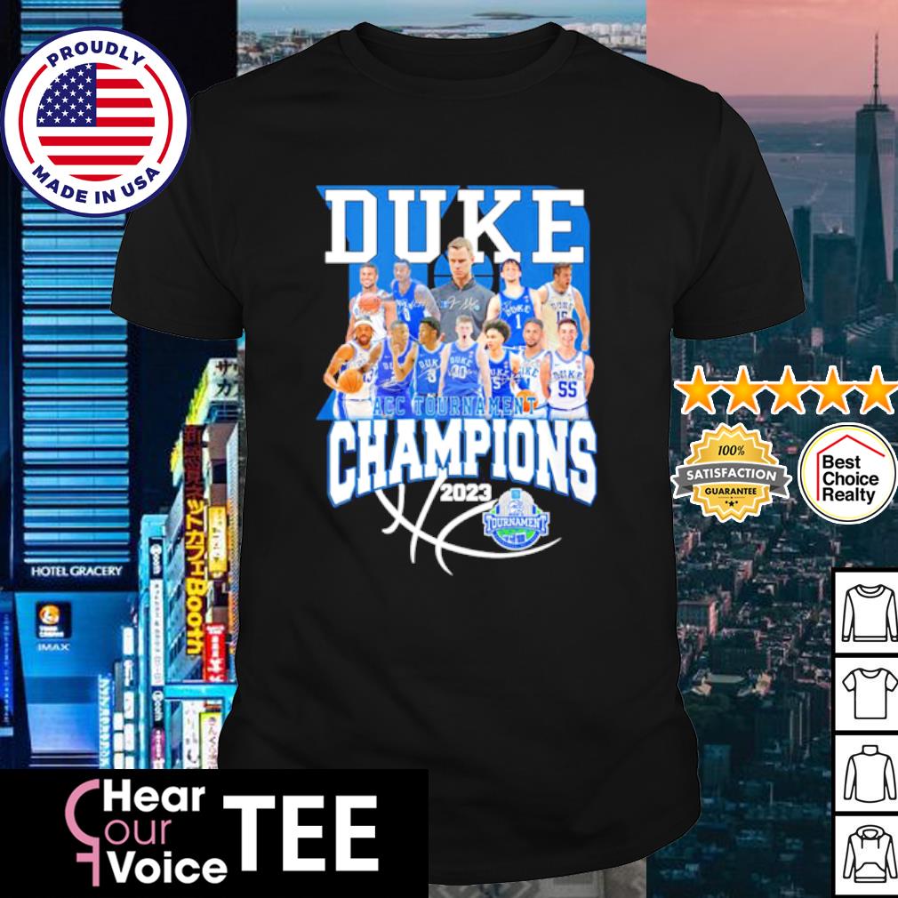 Original duke ACC Tournament Champions 2023 Signatures shirt