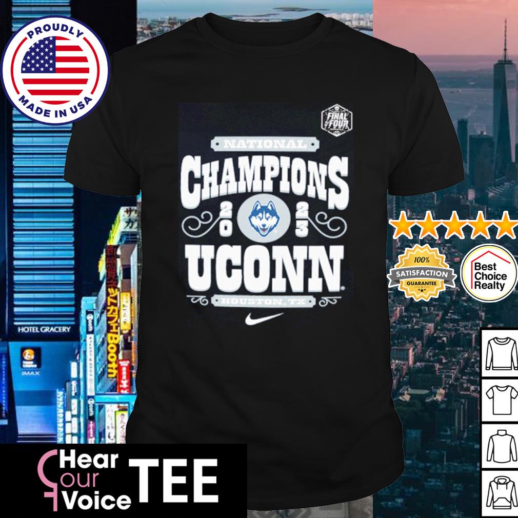 Official nike UConn Huskies 2023 NCAA Men’s Basketball National Champions Celebration shirt
