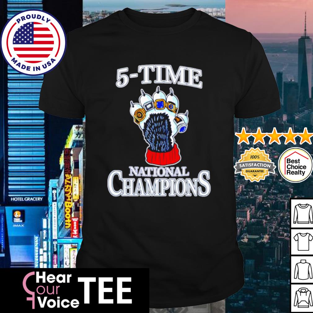 Premium uconn Huskies 5 time national champions shirt