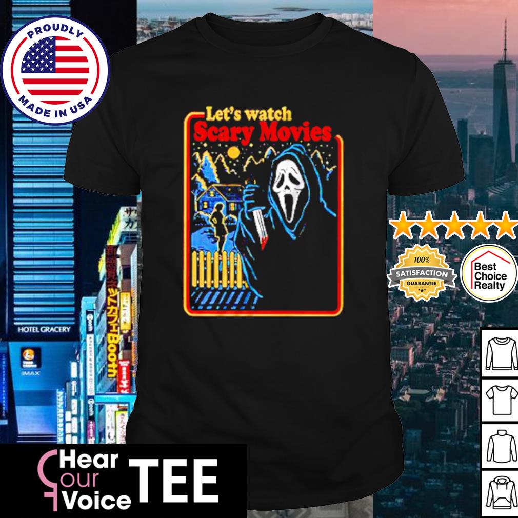 Top let's watch scary movie scream ghostface scary movie shirt