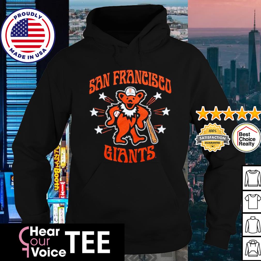 Product mlb x grateful dead x giants bear shirt, hoodie, sweater, long  sleeve and tank top