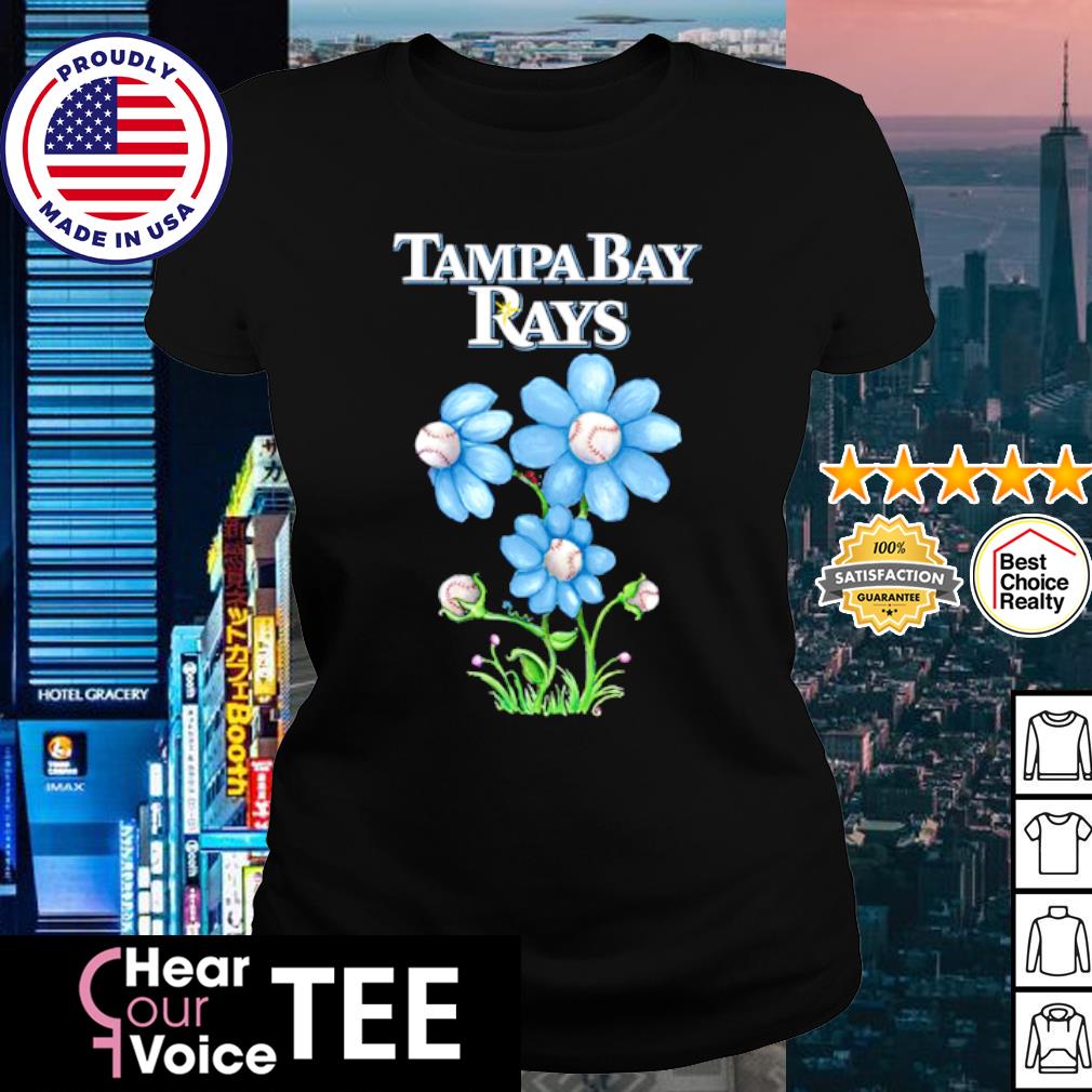 New Summer Baseball Shirts Custom Name Tampa Bay Rays MLB Flower