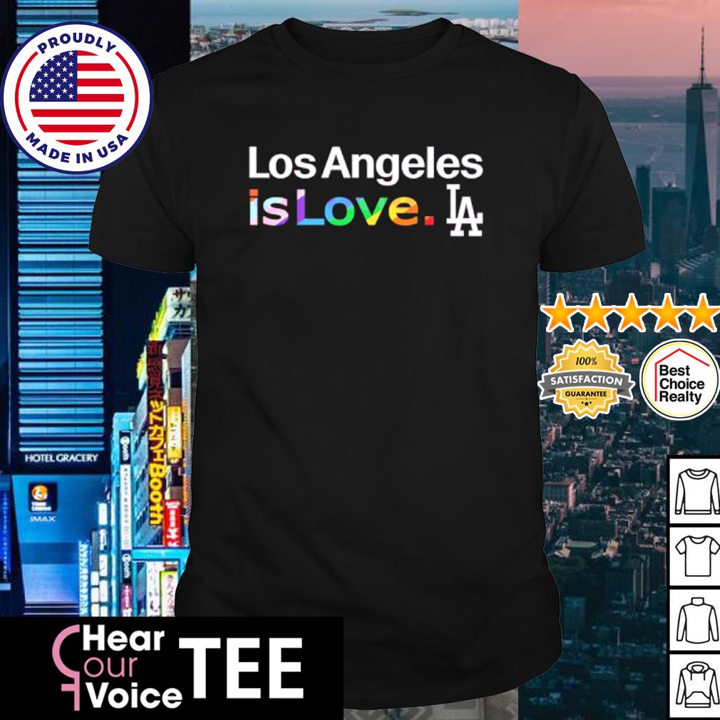 LA Dodgers Baseball Pride Love Is Love White Unisex Shirt T NEW S M L XL 2X