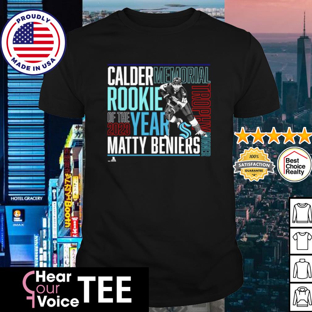 Official matty beniers Seattle kraken 2023 calder trophy winner T