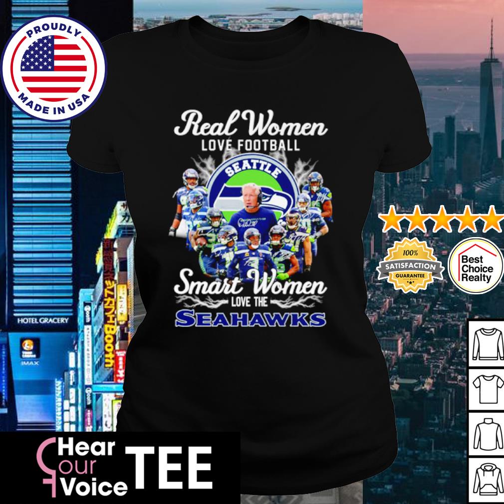 Real women love football smart women love the Seattle Seahawks 2023 logo  shirt, hoodie, sweater, long sleeve and tank top