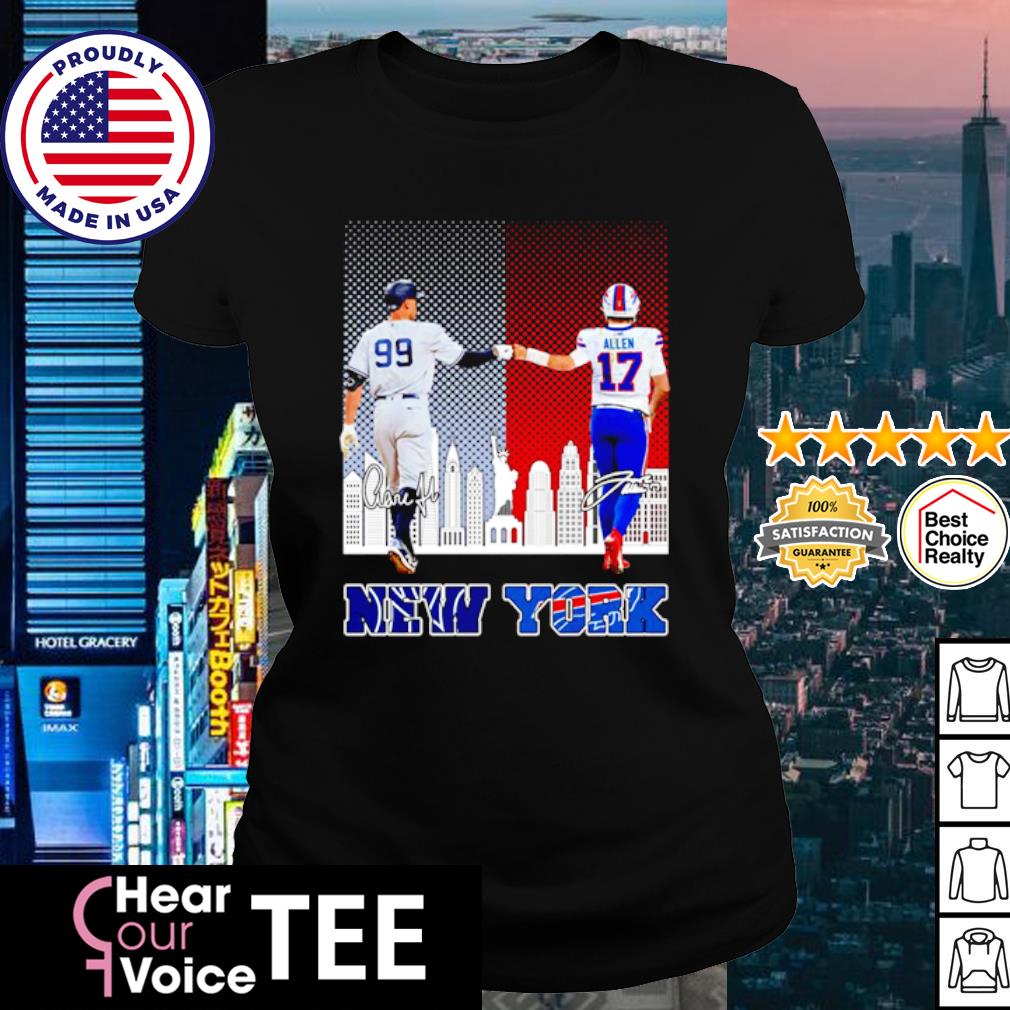 Aaron Judge and Josh Allen New York City signatures shirt, hoodie