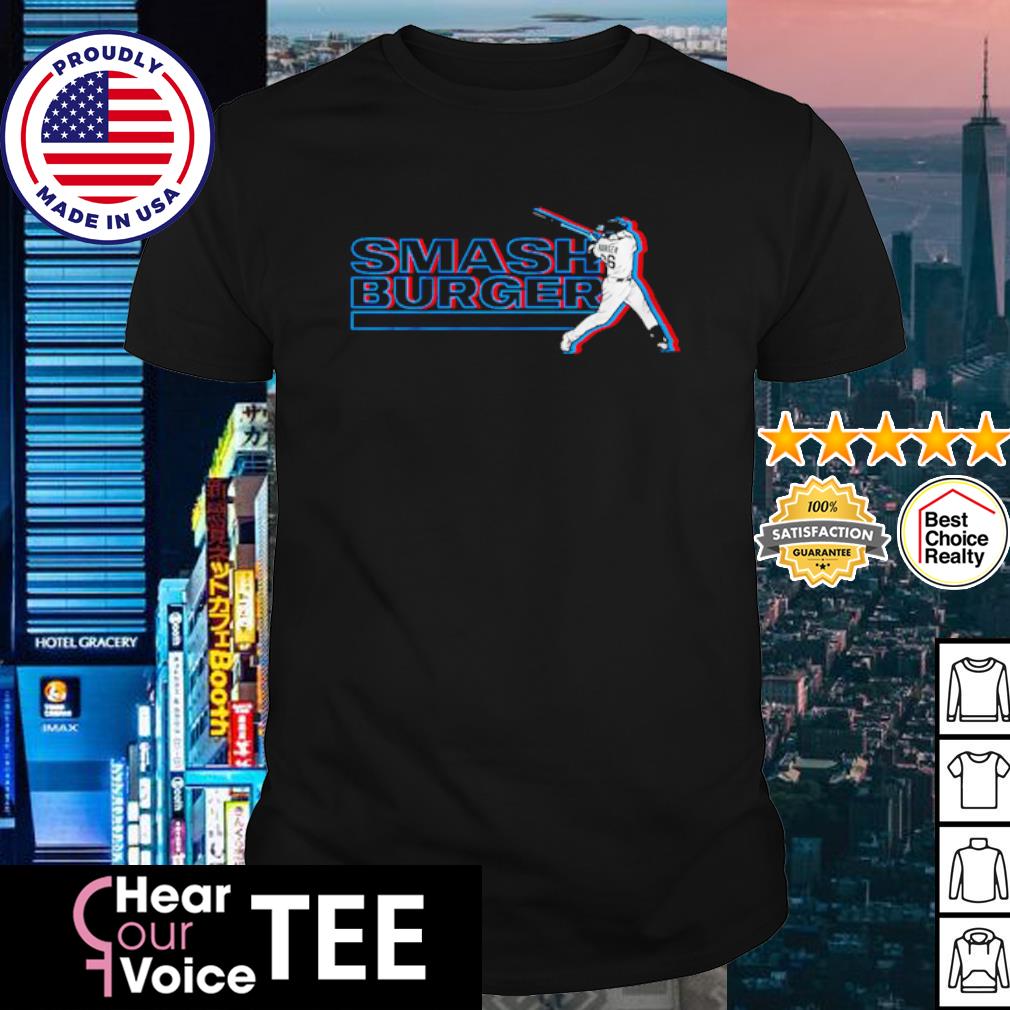 Jake Burger: Smash Burger Shirt, Miami - MLBPA Licensed - BreakingT