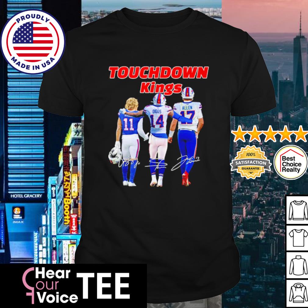 Pretty Buffalo Bills Touchdown Kings Cole Beasley 11 Stefon Diggs 14 Josh  Allen 17 Signatures Shirt